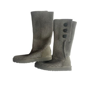 UGG Classic Cardy Tall Boots Charcoal Gray Grey in Box - Size 9 - EUC